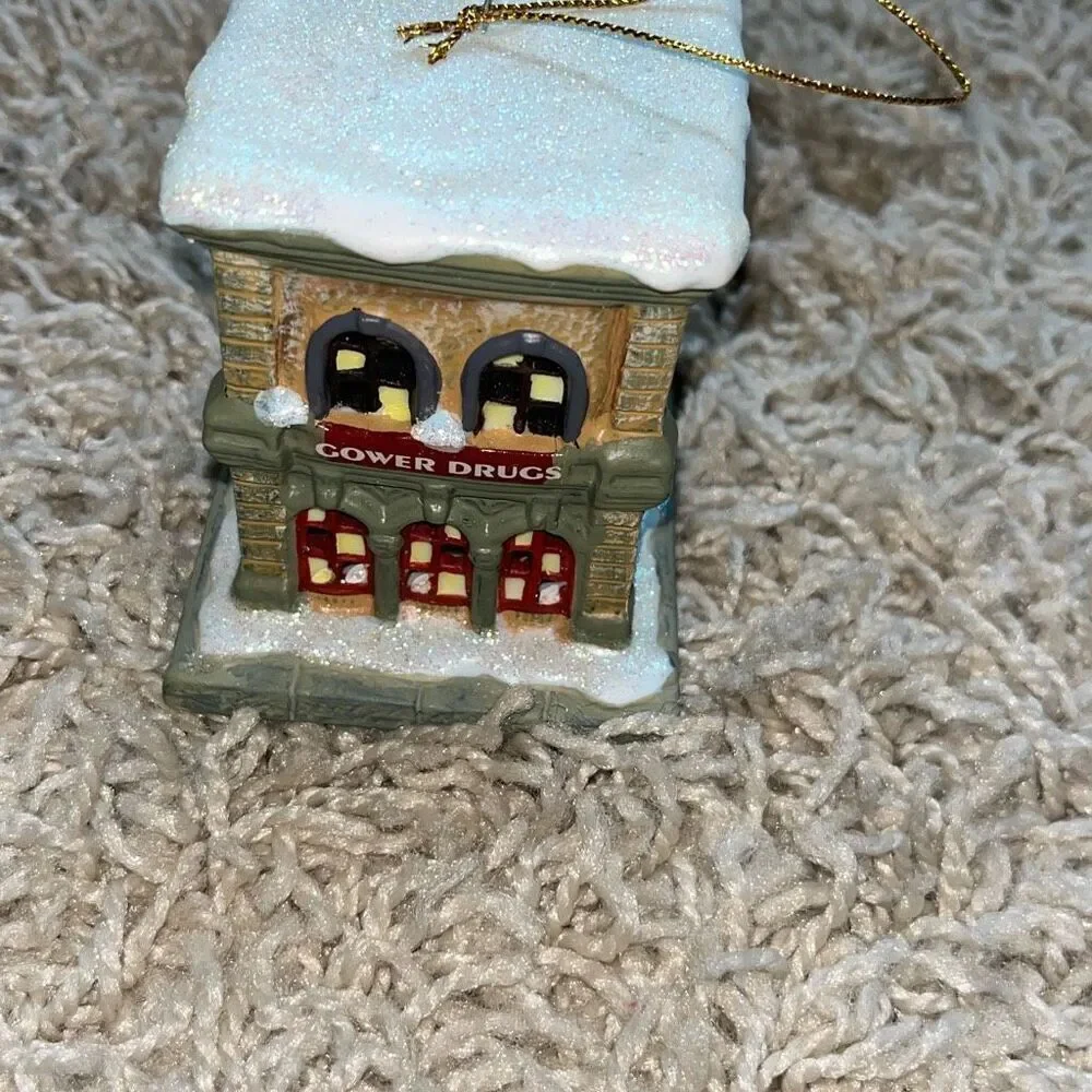 It’s A Wonderful Life Gower Drugs Enesco Brighten Up Porcelain Ornament 2002
